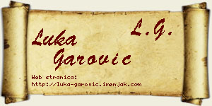 Luka Garović vizit kartica
